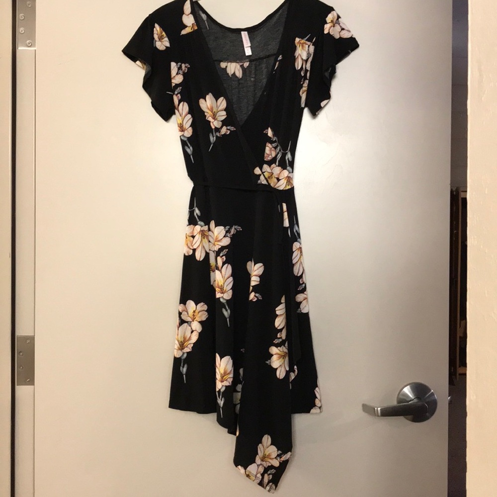 Black floral dress